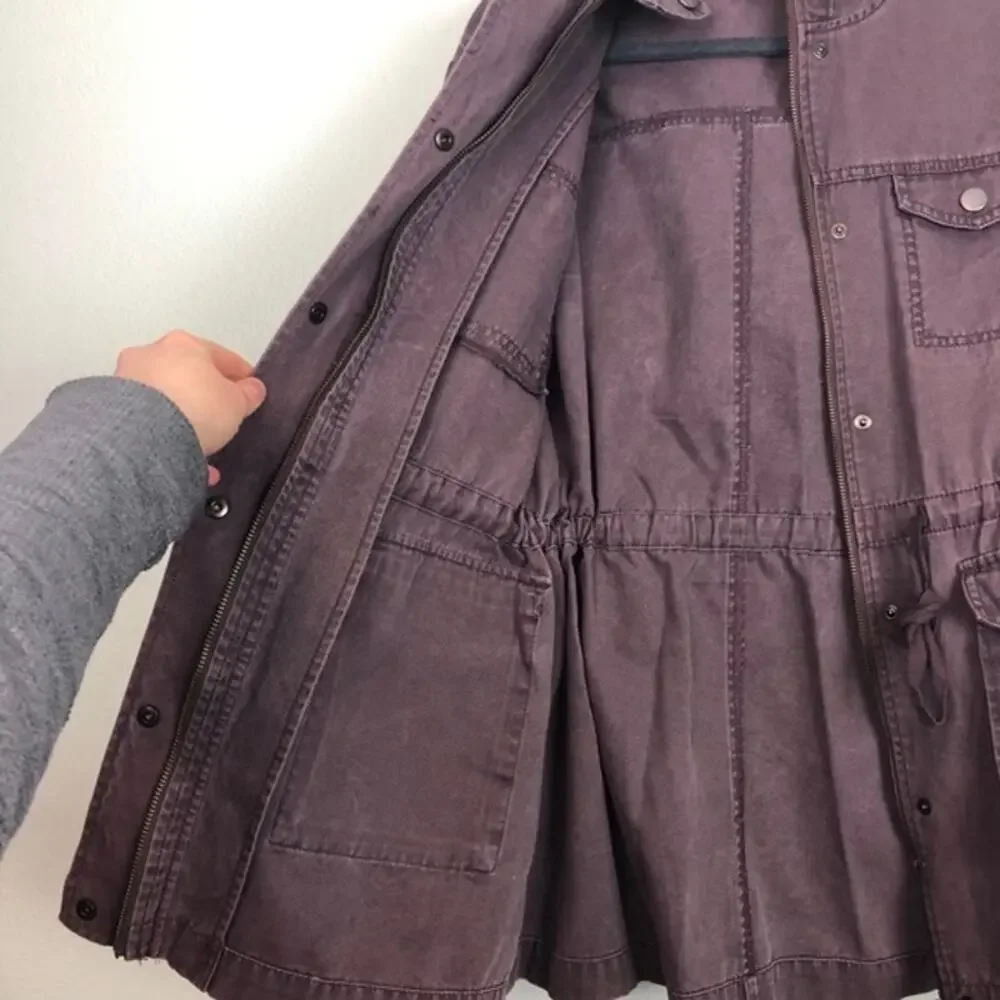 Nordstrom's bp Muted Maroon Hooded Field Utility Cargo Jacket Size Small - Picture 14 of 16